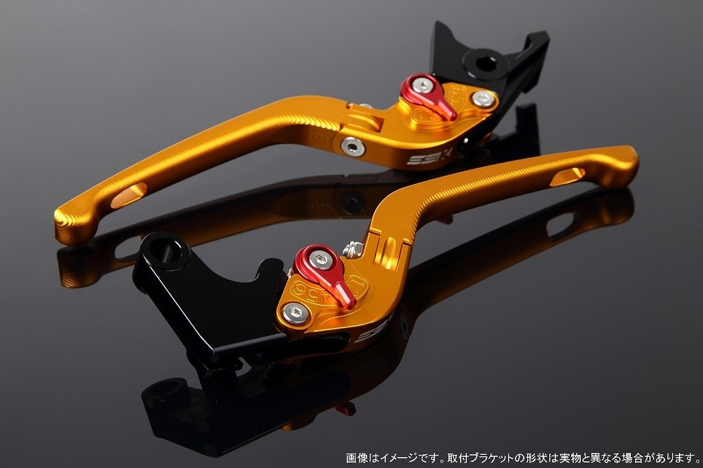 SPEEDRA スピードラ アジャストレバー 3D可倒式 XMAX YAMAHA ヤマハ ブレーキレバー ハンドル周辺パーツ ハンドル アジャスターカラー：マットレッド / レバー本体カラー：マットゴールド