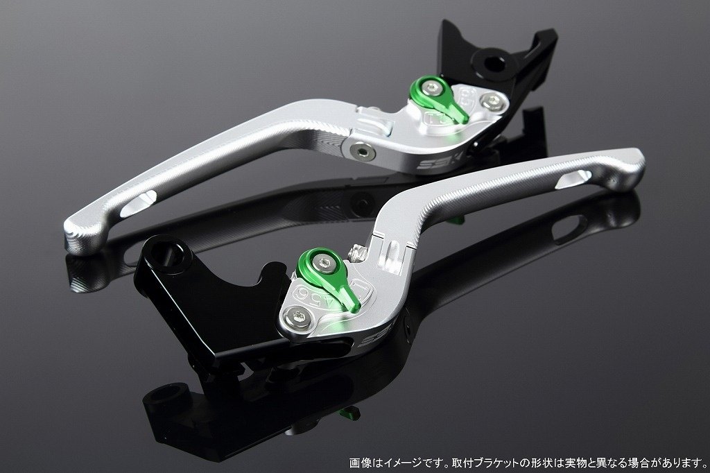 SPEEDRA スピードラ アジャストレバー 3D可倒式 スクランブラーカフェレーサー DUCATI ドゥカティ ブレーキレバー ハンドル周辺パーツ ハンドル レバー本体カラー:マットシルバー / アジャスターカラー:マットグリーン|ウェビック 店