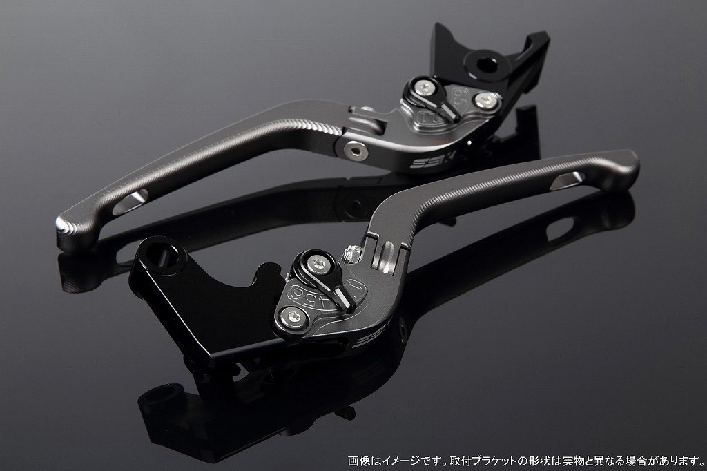 SPEEDRA スピードラ アジャストレバー 3D可倒式 XMAX YAMAHA ヤマハ ブレーキレバー ハンドル周辺パーツ ハンドル レバー本体カラー：マットチタン / アジャスターカラー：マットブラック