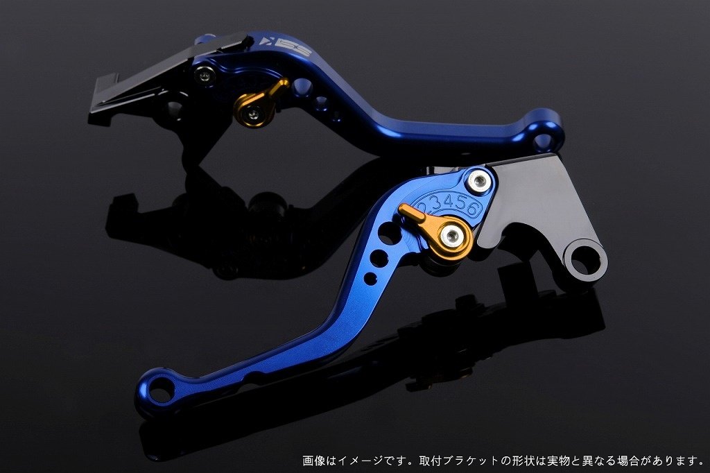 SPEEDRA スピードラ アジャストレバー スタンダードショート スクランブラー デザートスレッド モンスター797 モンスター821 DUCATI ドゥカティ ブレーキレバー ハンドル周辺パーツ ハンドル レバー本体カラー：ブルー / アジャスターカラー：ゴールド