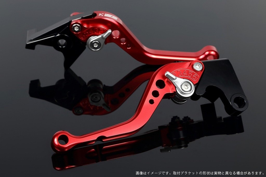 SPEEDRA スピードラ アジャストレバー スタンダードショート スクランブラーカフェレーサー DUCATI ドゥカティ ブレーキレバー ハンドル周辺パーツ ハンドル レバー本体カラー：レッド / アジャスターカラー：シルバー