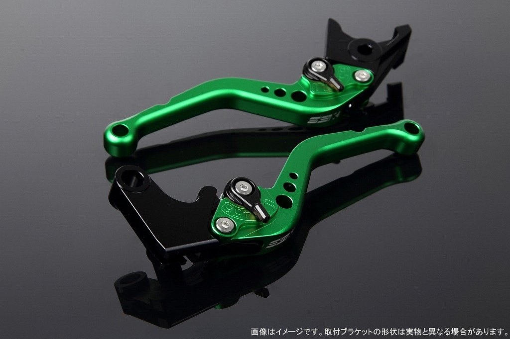 SPEEDRA スピードラ アジャストレバー スタンダードショート XMAX YAMAHA ヤマハ ブレーキレバー ハンドル周辺パーツ ハンドル レバー本体カラー：マットグリーン / アジャスターカラー：マットブラック