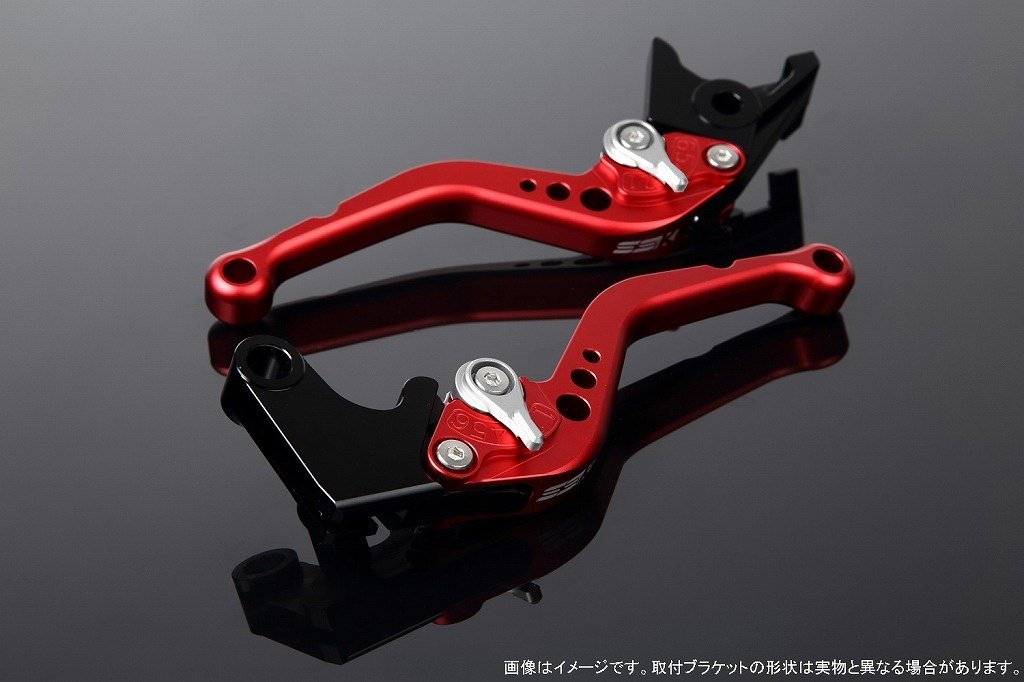 SPEEDRA スピードラ アジャストレバー スタンダードショート XMAX YAMAHA ヤマハ ブレーキレバー ハンドル周辺パーツ ハンドル レバー本体カラー：マットレッド / アジャスターカラー：マットシルバー