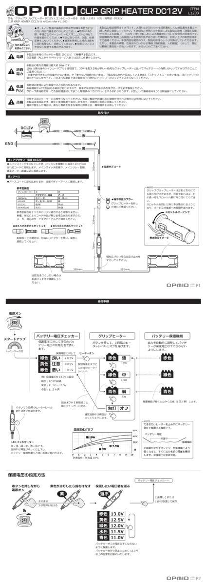 市場 OPMID オプミッド クリップグリップヒーター：ウェビック