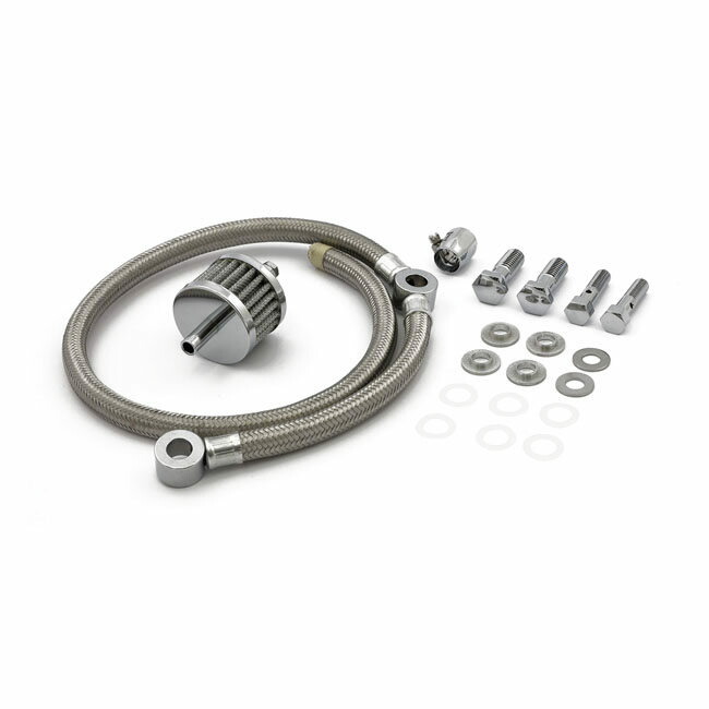 MCS エムシーエス エアクリーナーブリーザーキット【AIRCLEANER BREATHER KIT】 93-17 B．T． custom applications only HARLEY-DAVIDSON ハーレーダビッドソン ブリーザーキット エンジンパーツ エンジン
