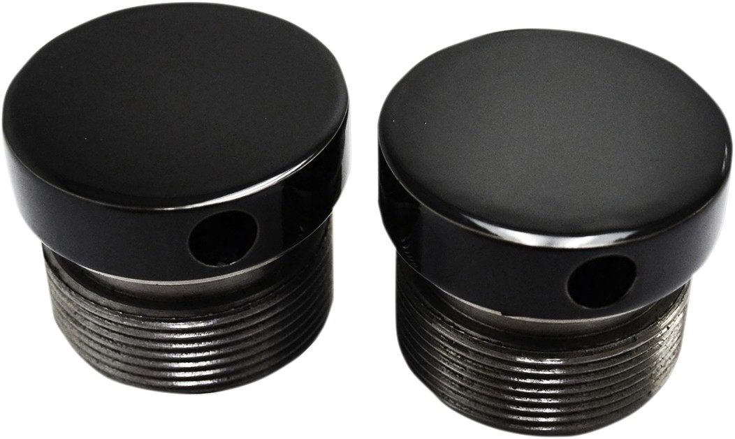 LA CHOPPERS エルエーチョッパーズ フォークチューブキャップ 39mm ブラック 【CAPS FRK FLSH MNT 39MM BK [0404-0289]】 HARLEY-DAVIDSON ハーレーダビッドソン フロントフォークトップキャップ サスペンション 足回り