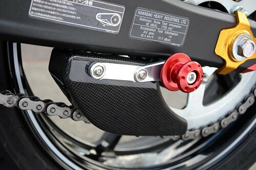 AGRAS アグラス リアスプロケットガード FRP ZX-25R ZX-4RR KAWASAKI カワサキ チェーンガード フレーム アルマイトカラー(ステー)：シルバー