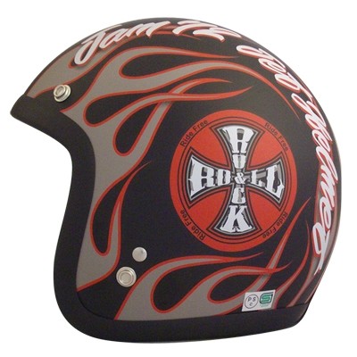 72JAM 72ジャム ジェットヘルメット rock&roll bk ヘルメット|ウェビック 店