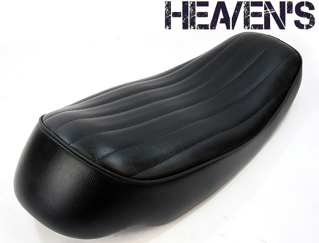 HEAVENS ヘブンズ キャニオンシート バーチカルロール SR400 SR500 YAMAHA ヤマハ シート シート関連 外装 低反発シート：あり (受注生産) / パイピングカラー：ホワイト (受注生産) / シートカラー：エナメルブラック (受注生産)｜ウェビック　店