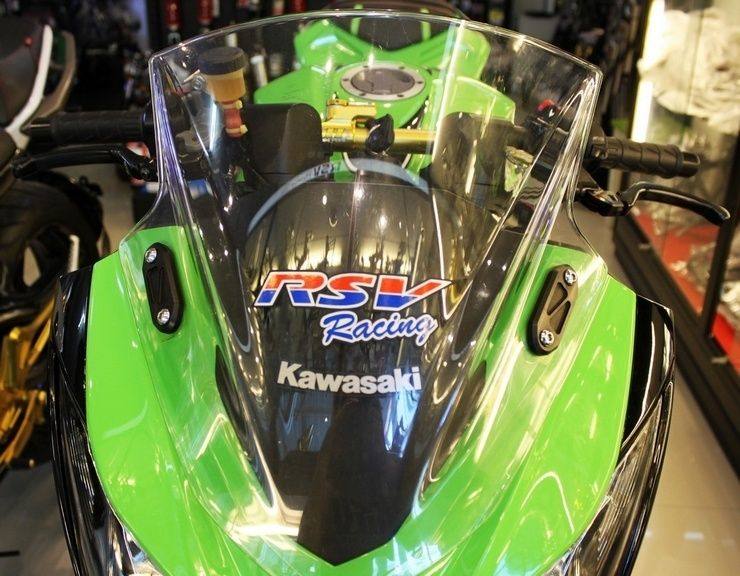 RSV racing アールエスブイレーシング Mirror off Ninja250-300 ニンジャ300 ニンジャ250 ABS KAWASAKI カワサキ ミラーホールカバー ハンドル