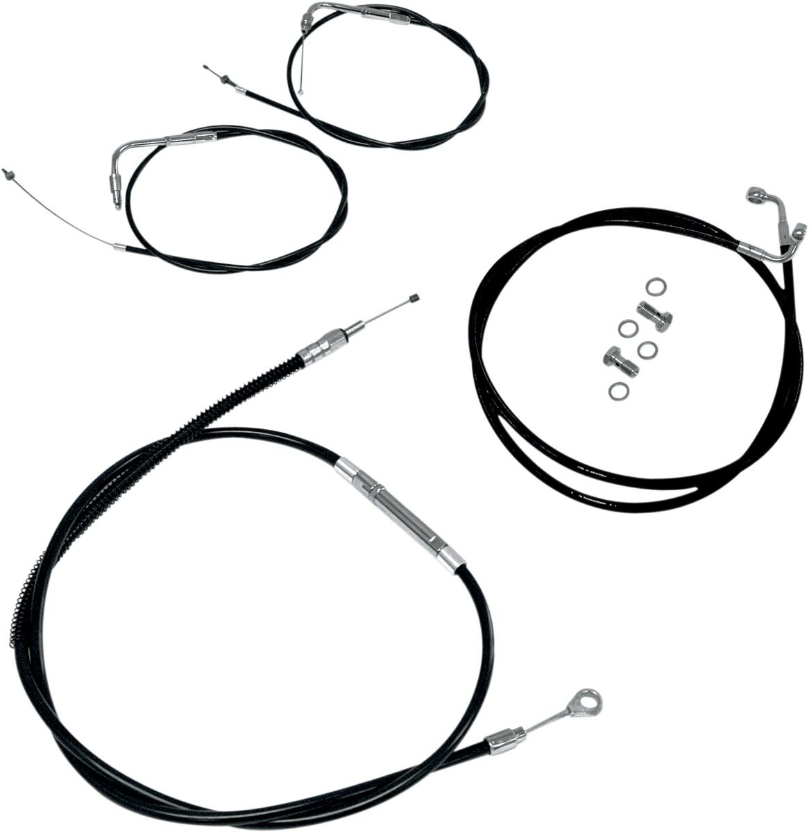 LA CHOPPERS エルエーチョッパーズ ケーブルキット ブラック ミニ FXDB 2006-2017用 【CABLE KT BK MINI06-17FXDB [0610-0406]】 Dyna Street Bob EFI - 2012 2017 Super Glide Custom FXDC 2014 HARLEY-DAVIDSON ハーレーダビッドソン ワイヤーキット ハンドル周辺パーツ