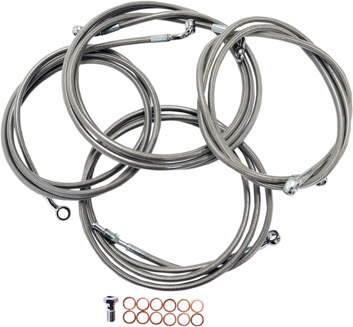 LA CHOPPERS エルエーチョッパーズ ケーブルキット ステンレス ミニ FL 2014-16 ABS用【CABLE KTSS MINI14-16FLABS [0610-0770]】 Electra Glide Ultra Classic EFI - FLHTCU 2014 2016 Low-FLHTCUL 2015 Limited FLHTK Street FLHX Special FLHXS Low-FLHTKL ハンドル｜ウェビック　店