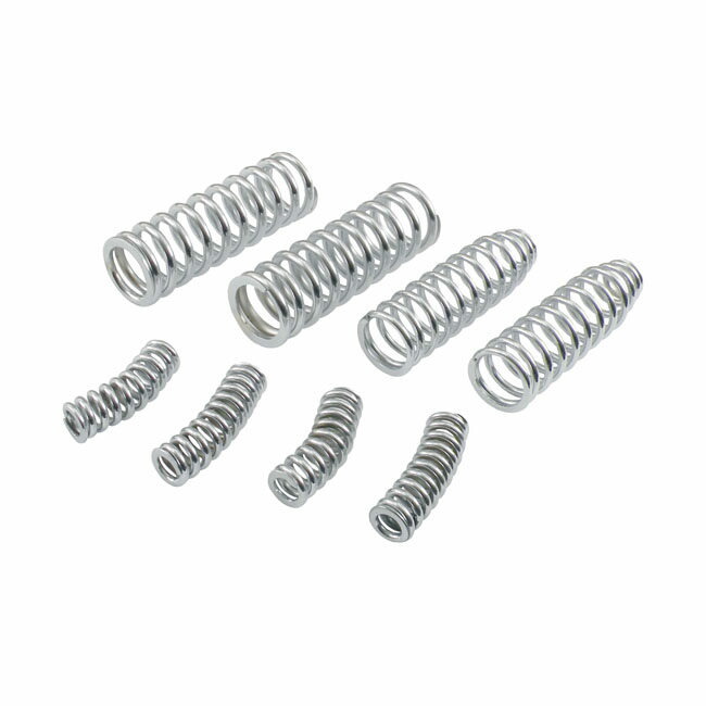 SAMWEL サムウェル フォークスプリングセット アウター／インナー 8個 クロム【FORKSPRING SET OUTER／INNER 8 PC CHROME】 37-52 WLWLA 46-48 BTNU HARLEY-DAVIDSON ハーレーダビッドソン フォークスプリング サスペンション 足回り