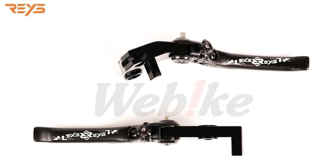 REYS レイス Aluminum Brake Lever Set YZF-R15 V3／V4 ABS，MT-15／V2 ABS MT-15 V2 V3 V4 YAMAHA ヤマハ ブレーキレバー ハンドル周辺パーツ ハンドル カラー：ブラック / タイプ：スタンダードバージョン (ロング)