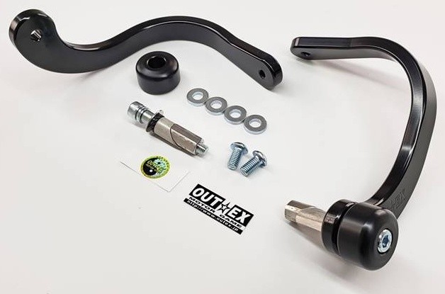 OUTEX アウテックス 振動吸収レバーガード 削り出しワンピース CT125 DAX125 クロスカブ スーパーカブ PG-1 HONDA ホンダ YAMAHA ヤマハ レバーガード ハンドル 板厚：10mm / タイプ：スタンダード / カラー：ブラックアルマイト｜ウェビック　店