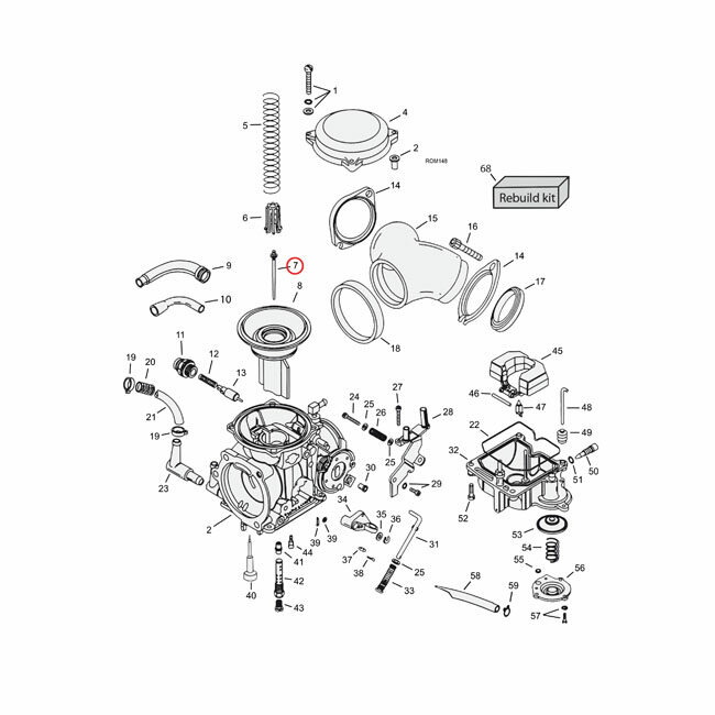 MCS エムシーエス ニードルジェット(ミッドレンジ) CVキャブレター N72R【NEEDLE JET (MID-RANGE) CV CARBS N72R】 88-06 XL； 90-06 B．T．NU WITH HARLEY-DAVIDSON ハーレーダビッドソン ニードルジェット 吸気関連 エンジン