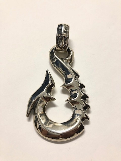 部品屋K&W 【Bill Wall Leather(ビルウォールレザー)】X-Large Fish Hook Pendant その他グッズ バイク関連グッズ