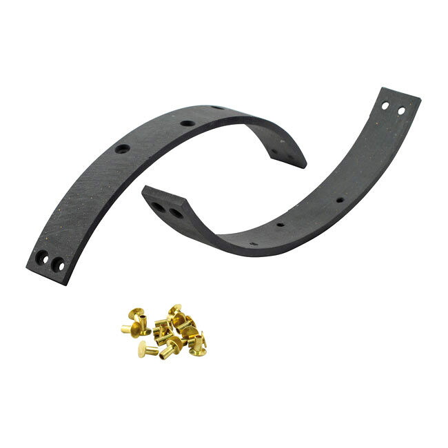 MCS エムシーエス ドラムブレーキライニング リア【BRAKE DRUM LININGS REAR】 58-62 FL； 58-73 SIDECARNU HARLEY-DAVIDSON ハーレーダビッドソン ブレーキシュー ブレーキ