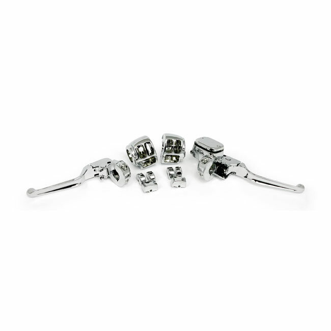 MCS エムシーエス ハンドルバー コントロールキットボア【HANDLEBAR CONTROL KIT BORE】 11-16 FXS FLS FLST; 12-16 FXD FDXWG HARLEY-DAVIDSON ハーレーダビッドソン ブレーキ・クラッチレバーセット ハンドル周辺パーツ ハンドル|ウェビック 店