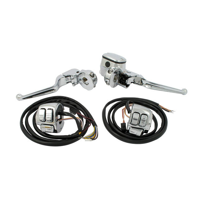 MCS エムシーエス ハンドルバー コントロールキットボア【HANDLEBAR CONTROL KIT BORE】 96-13 B．T．EXCL． 11-13 SOFTAIL； 12-13 DYNA FXCW TOURING； 96-03 XL NU HARLEY-DAVIDSON ハーレーダビッドソン ブレーキ・クラッチレバーセット ハンドル周辺パーツ ハンドル｜ウェビック　店