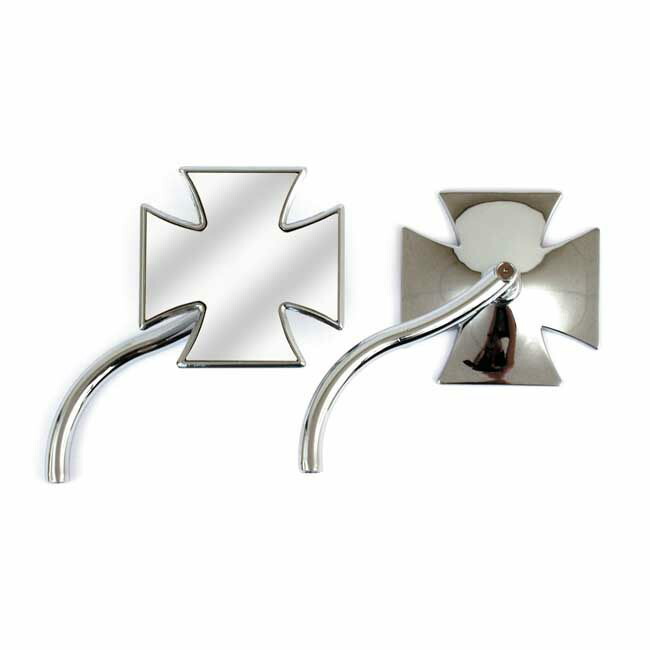 MCS エムシーエス MALTESE ミラーセット スタイリッシュステム付き【MALTESE MIRROR SET WITH STYLED STEM】 65-UP H-D HARLEY-DAVIDSON ハーレーダビッドソン ミラー ハンドル