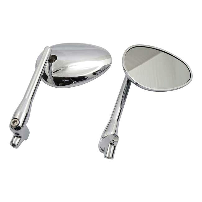 MCS エムシーエス オーバル 回転ステム ミラー セット【OVAL ROTATABLE STEM MIRROR SET】 ハンドル