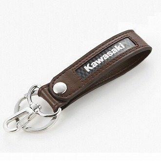 KAWASAKI (カワサキ) 純正部品 カワサキレザーストラップキーホルダー 