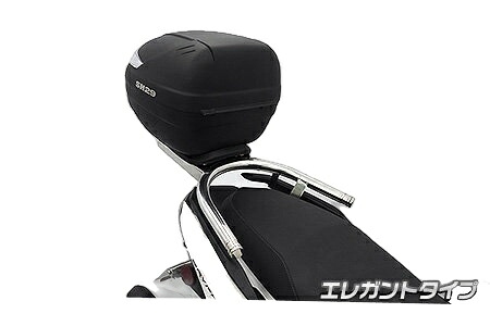 WirusWin ウイルズウィン SHAD製リアボックス付きタンデムバー シグナス グリフィスCYGNUS GRYPHUS YAMAHA ヤマハ グラブバー・タンデムバー・シーシーバー 外装 バーエンド形状：エレガントタイプ