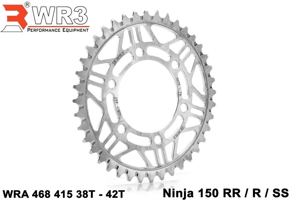 WR3 ダブルアールスリー リアスプロケット アルミ Ninja150R Ninja150RR Ninja150SS KAWASAKI カワサキ ドリブンスプロケット・リアスプロケット 駆動系 丁数：41T / カラー：シルバー