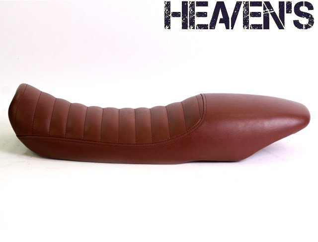 HEAVENS ヘブンズ トラッカーシート タックロール FTR223 HONDA ホンダ シート シート関連 外装 スタンダード / 低反発シート無 / シートカラー：ブラウン / パイピングカラー：ホワイト (受注生産)
