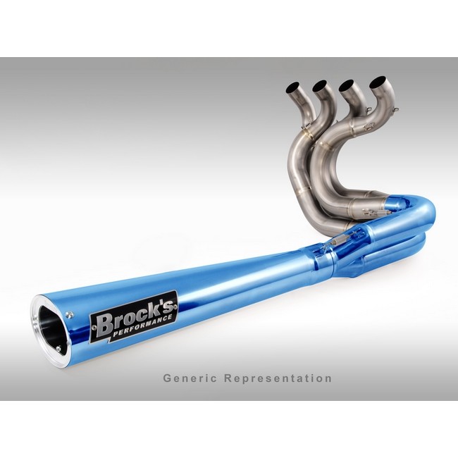 Brock’s ブロックス チタンサイドワインダー レースバッフル ブルーアノダイズド GSX1300R HAYABUSAハヤブサ SUZUKI スズキ フルエキゾーストマフラー マフラー 124,550円
