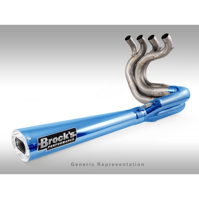 Brock’s ブロックス チタンサイドワインダー ストリートバッフル ブルーアノダイズド GSX-R1000 SUZUKI スズキ フルエキゾーストマフラー マフラー