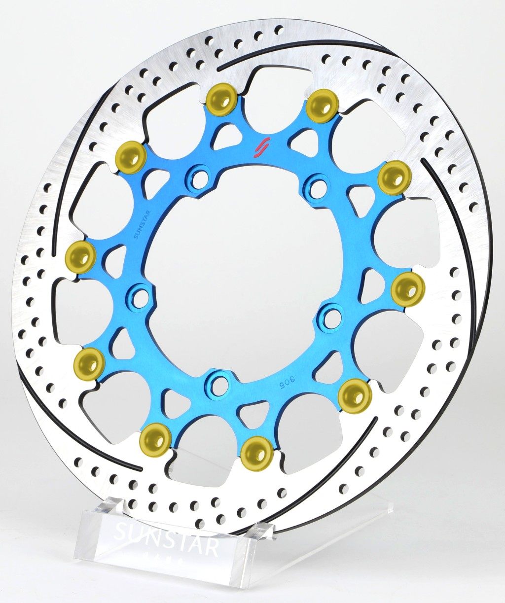 SUNSTAR サンスター PREMIUM RACING [プレミアムレーシング] フロントディスクローター G310GS G310R BMW ブレーキディスクローター ブレーキ ピンカラー：ゴールド / フローティングタイプ：セミフローティング