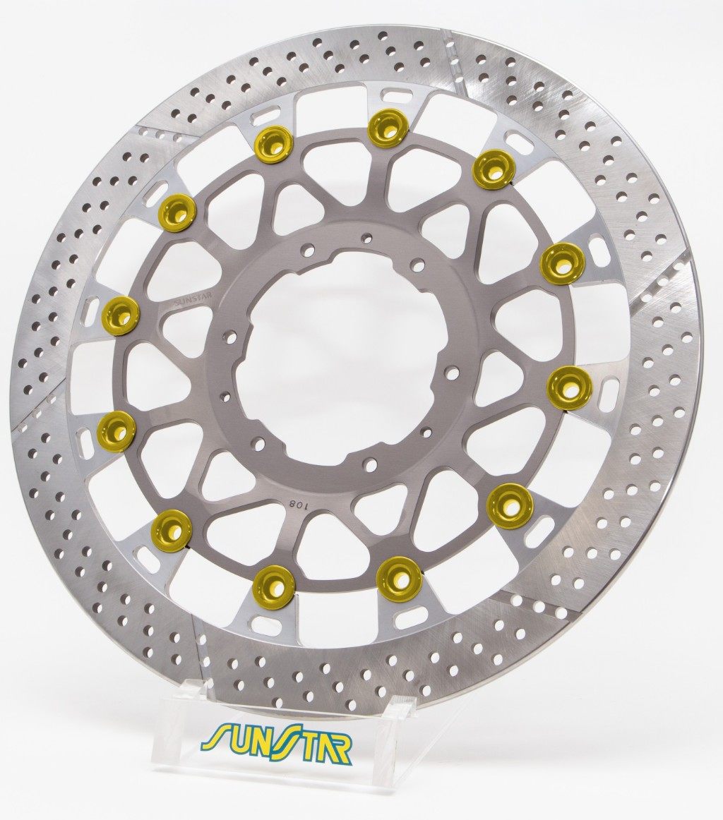 SUNSTAR サンスター WORKS EXPAND [ワークスエキスパンド] フロントディスクローター CBR929RR CBR954RR Fire Blade HONDA ホンダ ブレーキディスクローター ブレーキ 右用 / ピンカラー：ゴールド / フローティングタイプ：セミフローティング