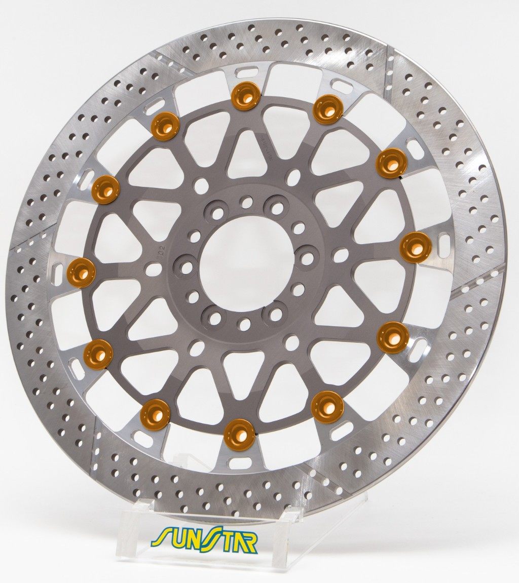 SUNSTAR サンスター WORKS EXPAND [ワークスエキスパンド] フロントディスクローター RSV4 1100 FACTORY RF RR TUONO V4 1190 RC8 RC8R APRILIA アプリリア KTM ブレーキディスクローター ブレーキ 右用 / ピンカラー：オレンジ / フローティングタイプ：セミフローティング