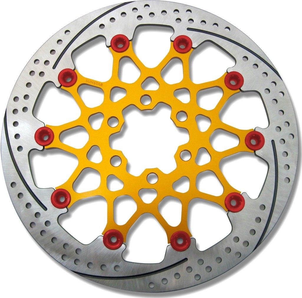 SUNSTAR サンスター PREMIUM RACING [プレミアムレーシング] フロントディスクローター 125 DUKE 200 250 390 RC KTM ブレーキディスクローター ブレーキ ピンカラー：レッド / フローティングタイプ：セミフローティング
