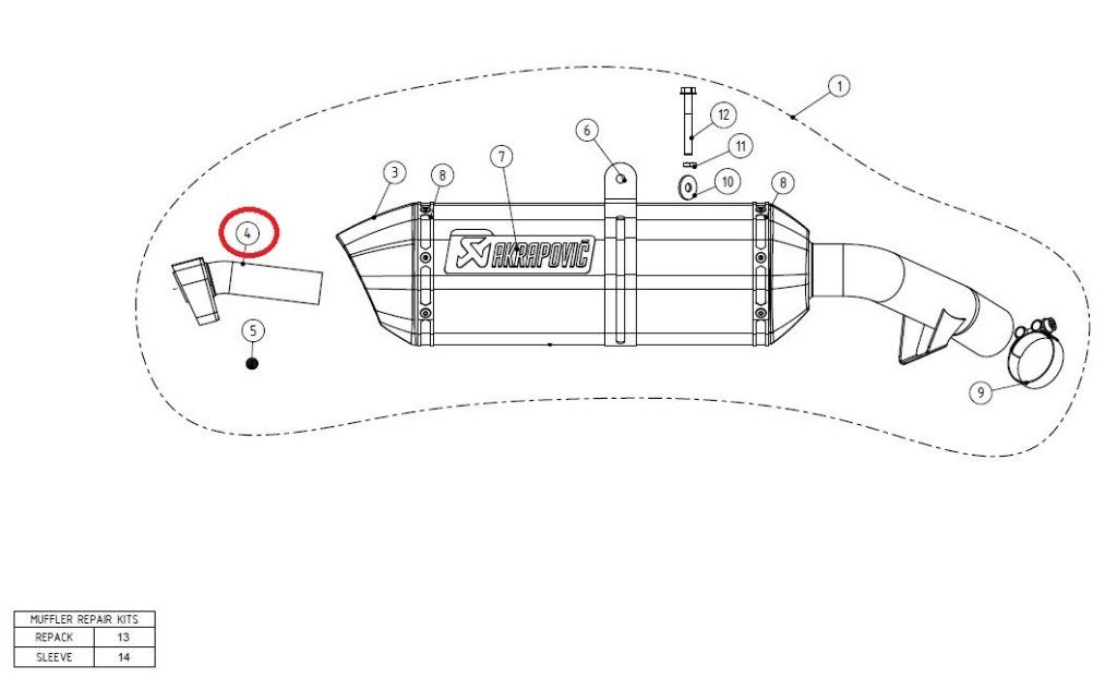 AKRAPOVIC アクラポビッチ 【リペアパーツ】V-TUV084 insert SS VFR1200X CROSSTOURER VFR800F VFR800X CROSSRUNNER GSR750 GSX-S750 HONDA ホンダ SUZUKI スズキ バッフル・インナーサイレンサー マフラー