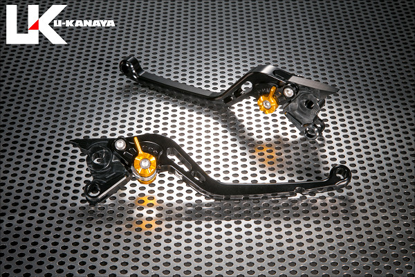 U-KANAYA ユーカナヤ スタンダードタイプ アルミビレットレバーセット 125DUKE 200DUKE 250DUKE 390Duke KTM ブレーキ・クラッチレバーセット ハンドル周辺パーツ ハンドル レバーカラー：ブラック / アジャスターカラー：オレンジ