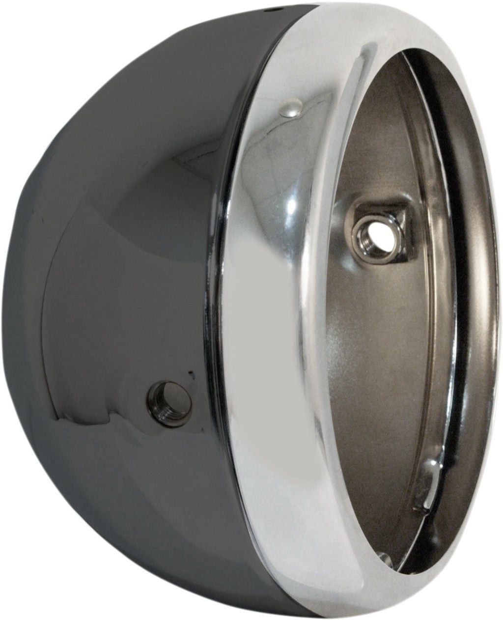 EMGO エムゴ HEADLIGHT SHELL 5 3／4 ヘッドライト 灯火類 電装系 Housing／Stem Color：Black，Chrome [2001-1184]