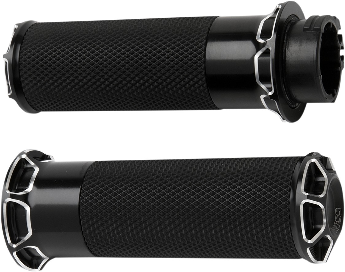 ARLEN NESS アレンネス グリップベベルLED TBW【GRIP BEVELLED TBW】 HARLEY-DAVIDSON ハーレーダビッドソン グリップ ハンドル COLOR：Black (FINISH：Anodized)｜ウェビック　店