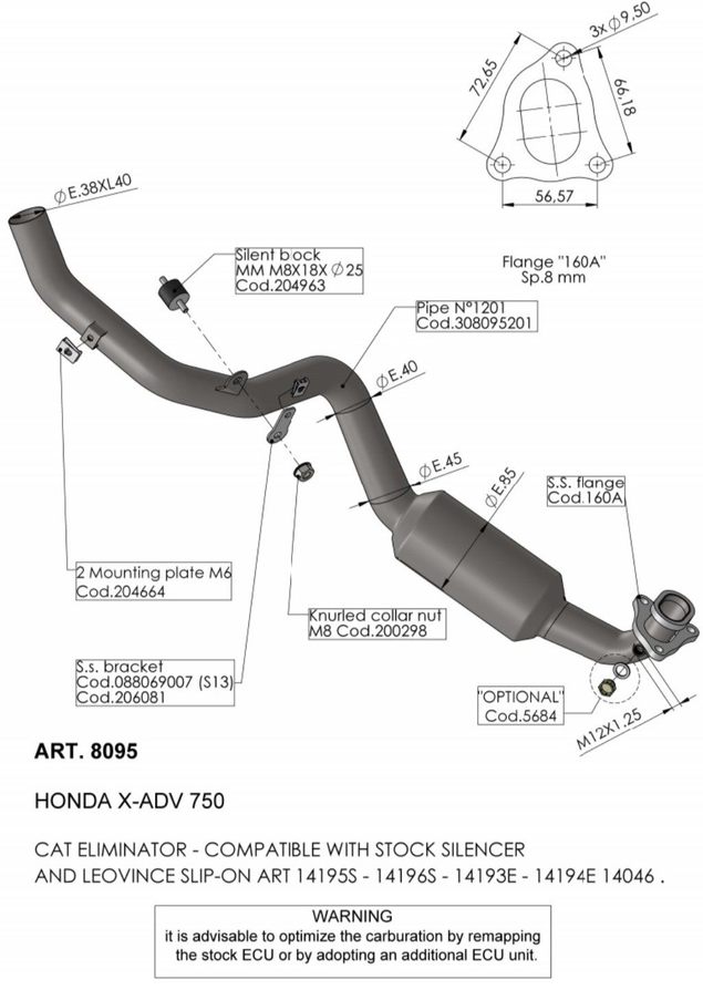LeoVince レオビンチ HEADERS PIPES X-ADV HONDA ホンダ エキゾーストパイプ マフラー
