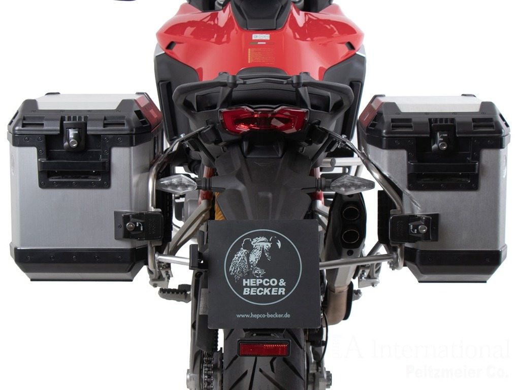 HEPCO&BECKER ヘプコ&ベッカー サイドケースホルダー+Xplorer(Cutout)セット Multistrada V4 Pikes Peak Rally RS S V4S Sport DUCATI ドゥカティ パニアケース 車体用バッグ・ケース
