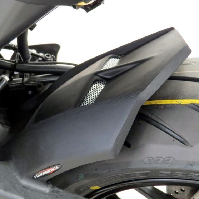 POWERBRONZE リアインナーフェンダー MT-09 YAMAHA ヤマハ リアフェンダー フェンダー関連 外装 カラー：マットブラック／シルバーメッシュ