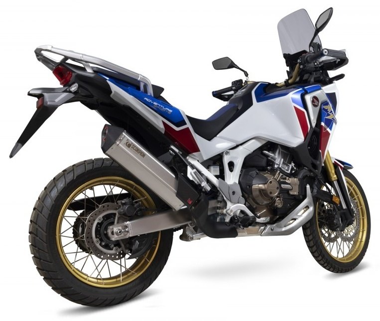 SCORPION スコーピオン セルケトパラレル スリップオンマフラー CRF1100L Africa Twin HONDA ホンダ マフラー タイプ:Brushed Stainless Steel Sleeve