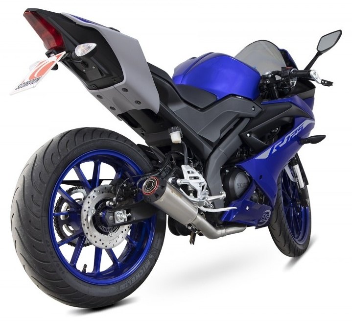 SCORPION スコーピオン レッドパワー フルエキゾーストマフラー YZF R 125 YAMAHA ヤマハ マフラー タイプ：つや消しステンレス／重量：2.69kg
