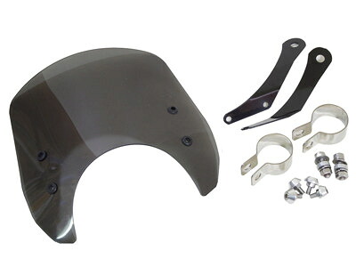 World Walk ワールドウォーク 49Φフォーク用メーターバイザーエクスクルーシブ 49Φフォークダイナモデル SOFTAILファミリー SPORTSTER FORTYEIGHT HARLEY-DAVIDSON ハーレーダビッドソン スクリーン 外装 カラー：クリア / サイズ：ショート (縦250mm&times;横235mm)｜ウェビック　店