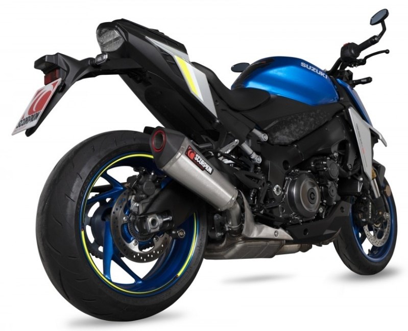 SCORPION スコーピオン セルケトテーパー スリップオンマフラー GSX-S 1000 SUZUKI スズキ マフラー タイプ：Brushed Stainless Steel Sleeve