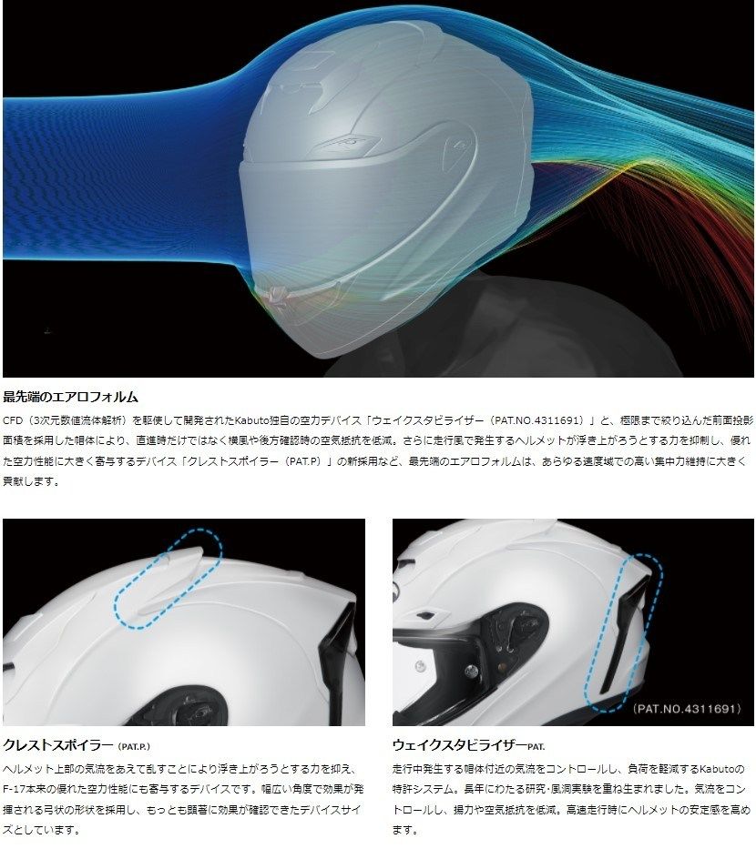 OGK KABUTO オージーケーカブト F-17 FORTE［エフイチナナ フォルテ フラットブラックレッド ］ヘルメット フルフェイスヘルメット ヘルメット｜ウェビック　店