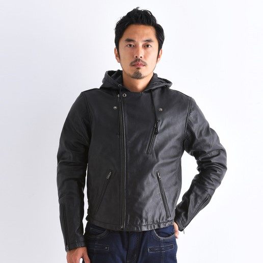 DEGNER デグナー フード付きレザーダブルジャケット レザージャケット ジャケット アパレル