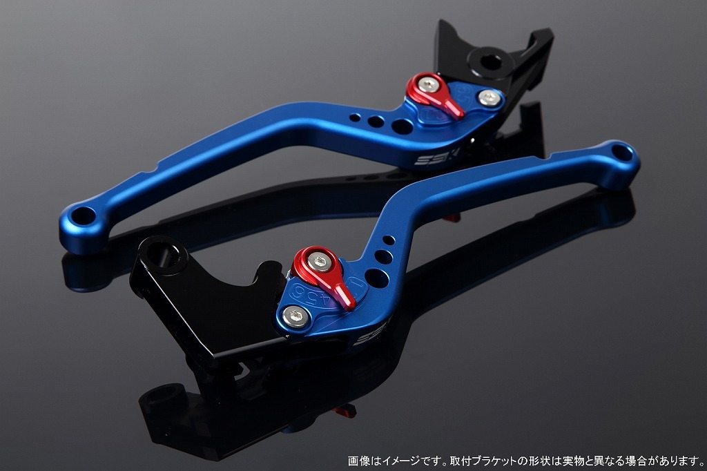 SPEEDRA スピードラ アルミビレットアジャストレバーセット スタンダードロング MT-03 MT-25 YZF-R25 YZF-R3 YAMAHA ヤマハ ブレーキ・クラッチレバーセット ハンドル周辺パーツ ハンドル レバー本体カラー：マットブルー / アジャスターカラー：マットレッド